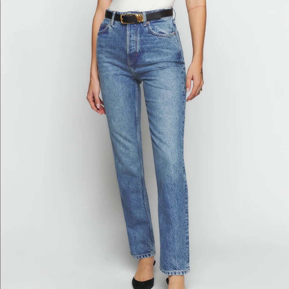 Reformation High Rise Straight Jeans